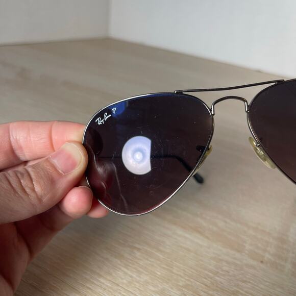 Ray-Ban RB3025 Aviator Large Metal Silver Sunglasses 004/77 FRAMES ONLY 58-14 - Picture 8 of 10